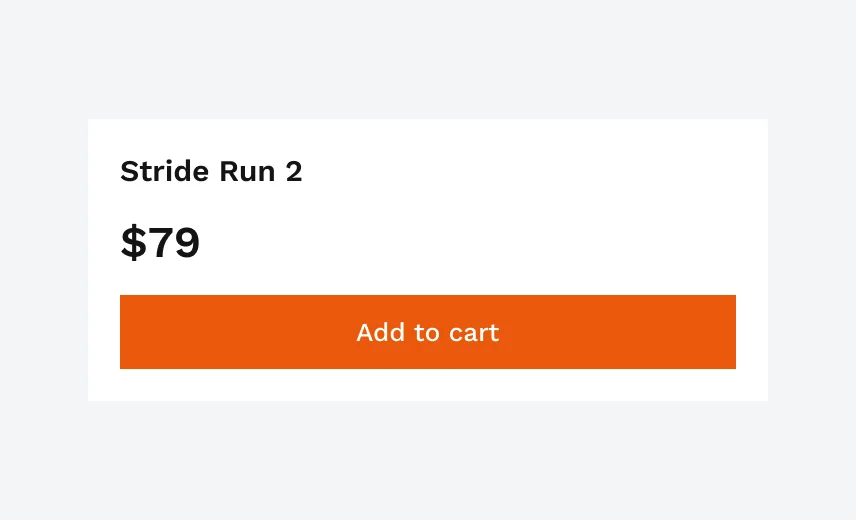 Stride Run 2, $79 and Add to cart.