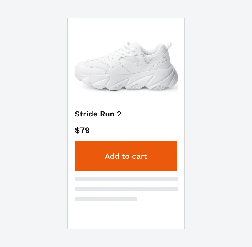 The same screen with a full-width Add to cart button.